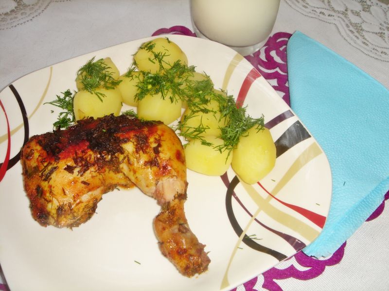 Nóżki kurczaka z koperkiem, miodem i czosnkiem