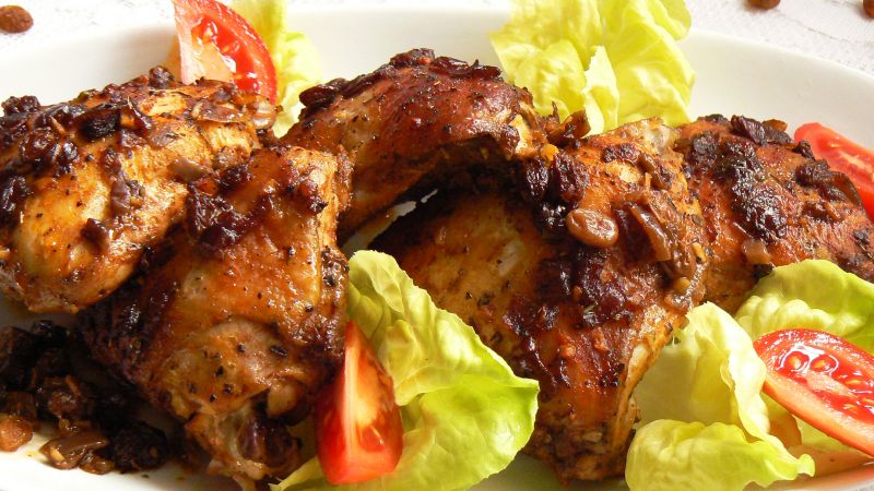 Nóżki z kurczaka w marynacie z konfitury