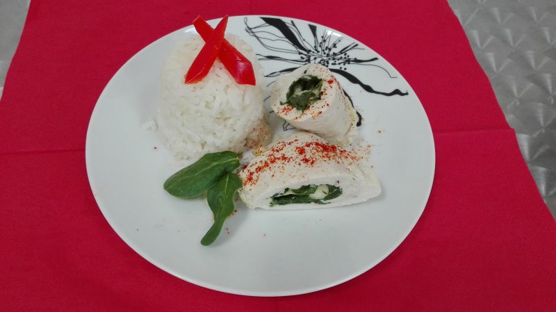 Obiad nr 7 Rolada ze szpinakiem Dieta 1200 kalorii
