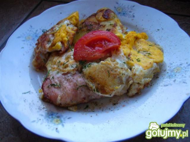 Obiad w 15 min-ziemniaki z jajkiem i szy