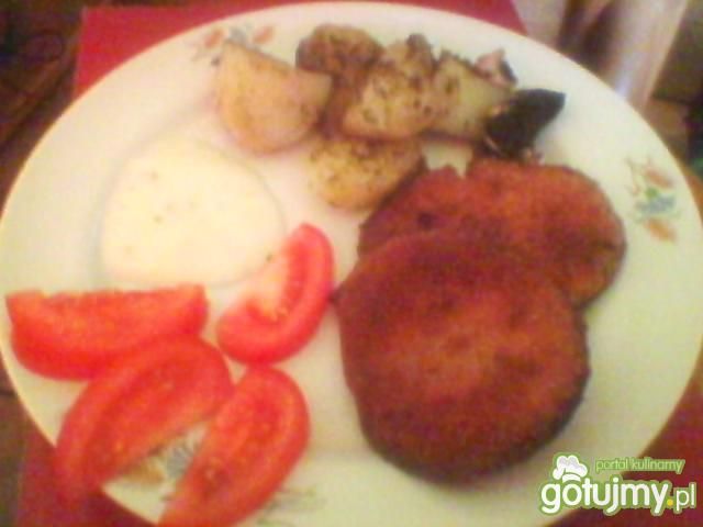 obiad z mortadelą z sosem czosnkowym