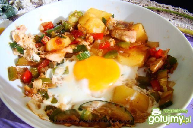 Obiadek z patelni z warzywami 