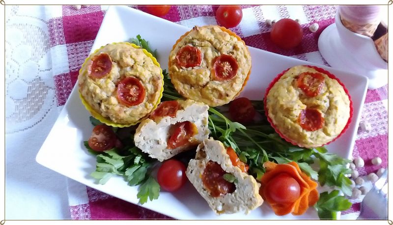 Obiadowe muffinki z ciecierzycy
