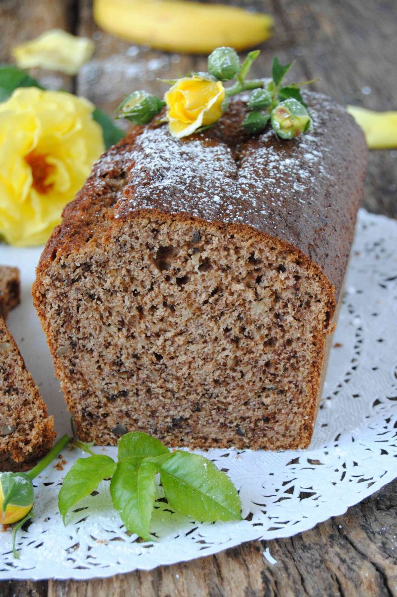 Odchudzone bananowo- orzechowe  ciasto Odchudzone bananowo- orzechowe  ciasto