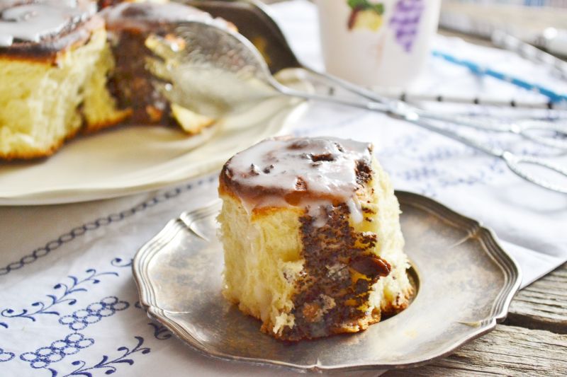 Odrywane drożdżówki z makiem