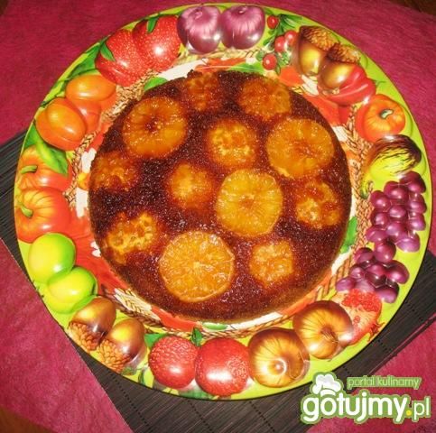 Odwrócone ciasto pomarańczowe