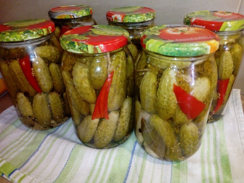 Ogórki konserwowe z papryczka chili