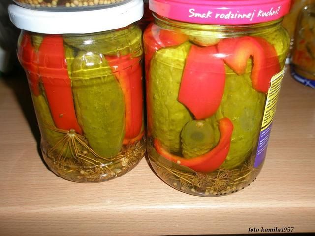 Ogórki konserwowe z papryką wg Kamili