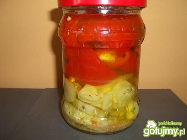 Ogórki z papryką z przyprawą vegeta Ogórki z papryką z przyprawą vegeta