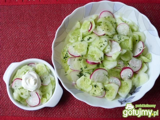 Ogórki z rzodkiewką i koperkiem
