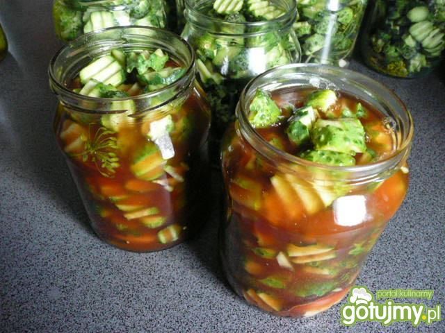 Ogórki zaprawione w ketchupie Ogórki zaprawione w ketchupie