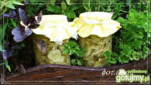 Ogórkowa sałatka z koperkiem i cebulą