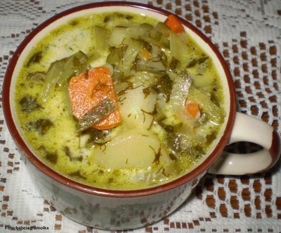 Ogórkowa z duszonych ogórków : Ogórkowa z duszonych ogórków :