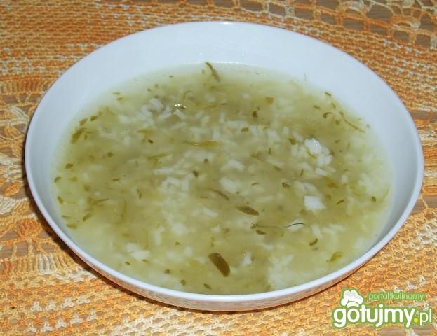 Ogórkowa z ryżem Ogórkowa z ryżem
