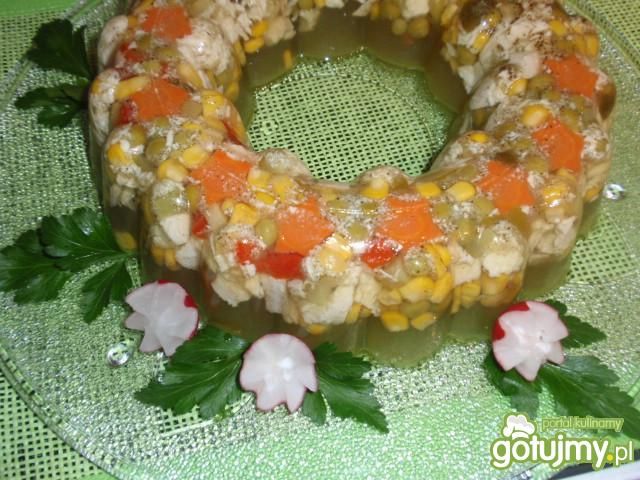 Okrągła galareta z kury Okrągła galareta z kury