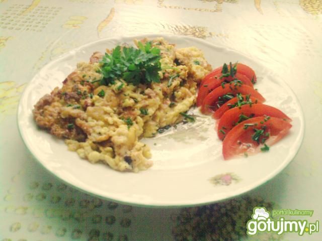 Omlet serowy z szynką  Omlet serowy z szynką
