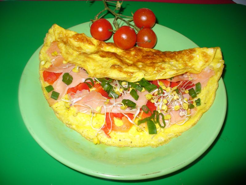 Omlet warzywno - rybny