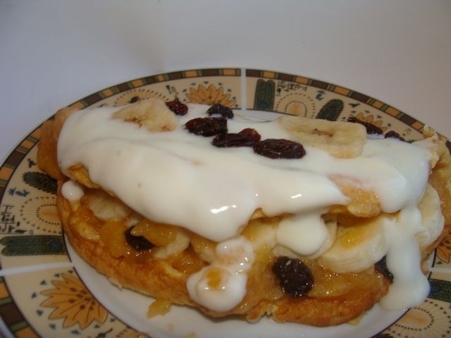 Omlet z bananem i kaki