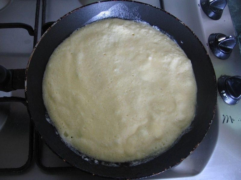 Omlet z cukrem pudrem