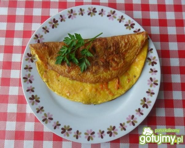Omlet z marchewką.