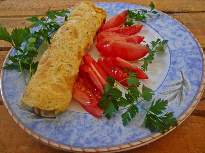 Omlet z młodą kapustą Omlet z młodą kapustą