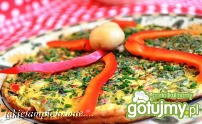 Omlet z papryką i pieczarkami Omlet z papryką i pieczarkami