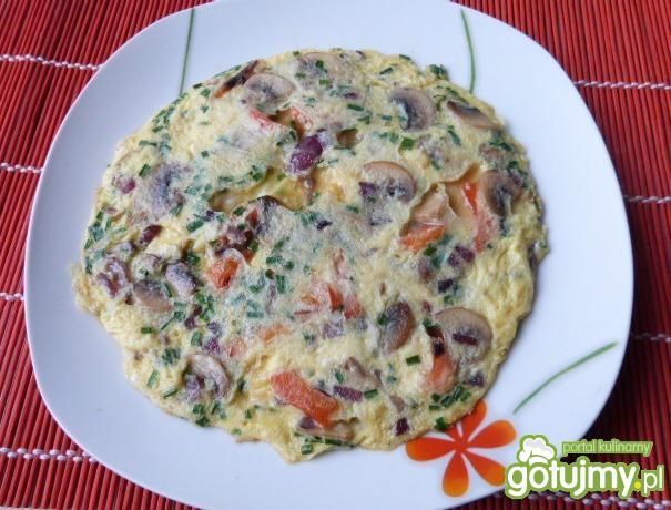Omlet z pieczarkami i papryką Omlet z pieczarkami i papryką
