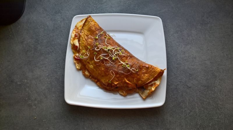 Omlet z pieczarkami i papryką Omlet z pieczarkami i papryką
