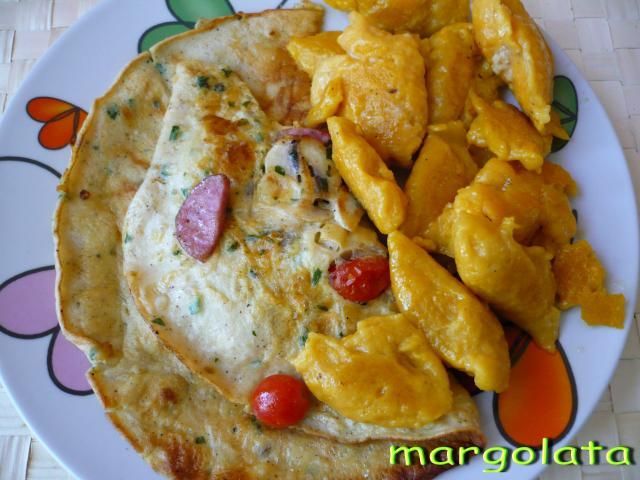 Omlet z pomidorkami Omlet z pomidorkami