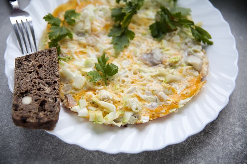 Omlet z postnym dodatkiem