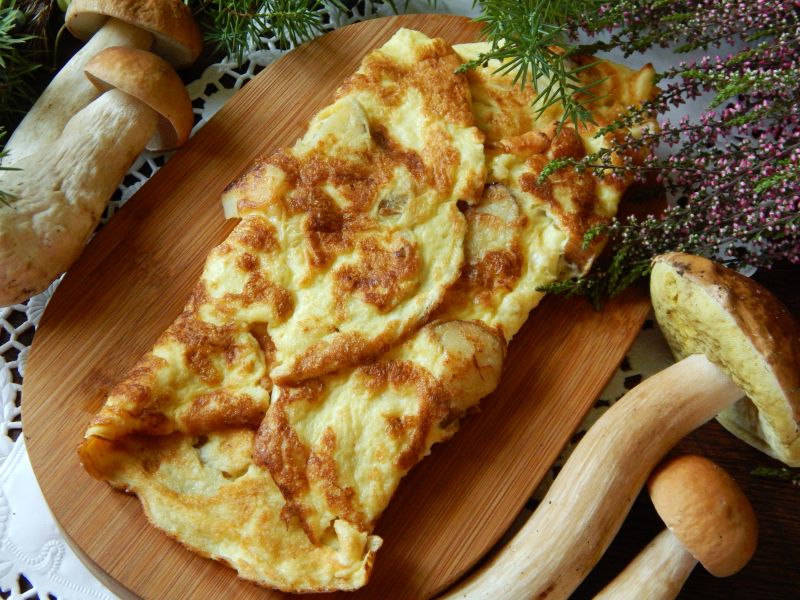 Omlet z prawdziwkami Omlet z prawdziwkami