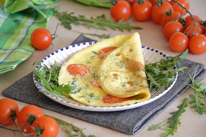 Omlet z rukolą  Omlet z rukolą