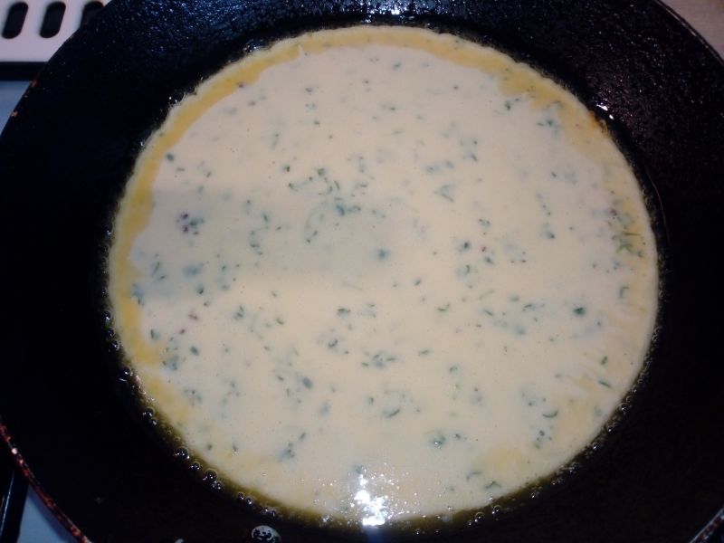 Omlet z szynką i rzezuchą