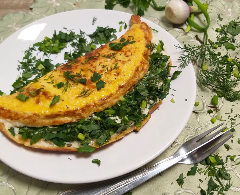 Omlet z ziołami