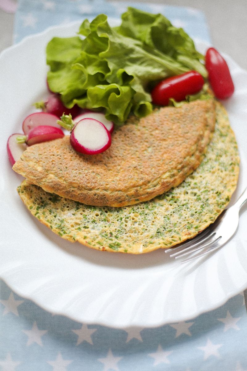 Omlet ze szczypiorkiem i kurkuma