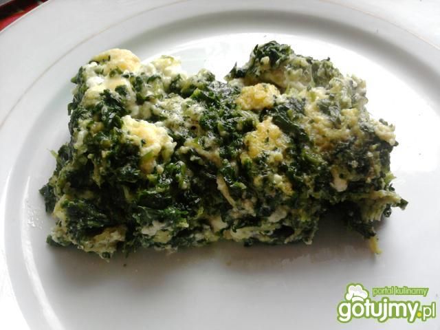 Omlet ze szpinakiem i serem feta Omlet ze szpinakiem i serem feta