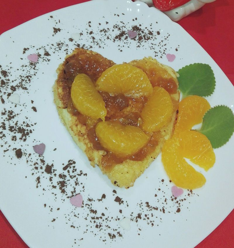 Omlety -serca z mandarynkami