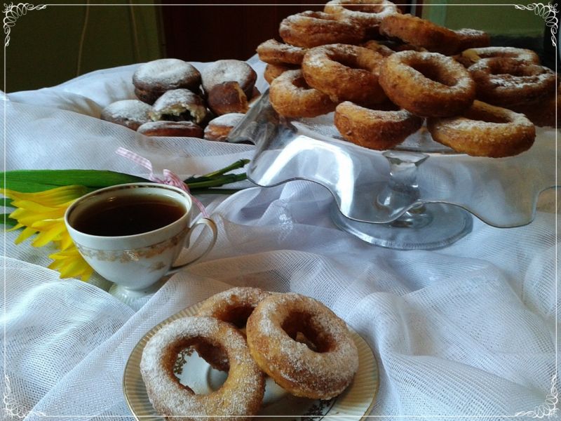 Oponki serowe z wanilią  Oponki serowe z wanilią