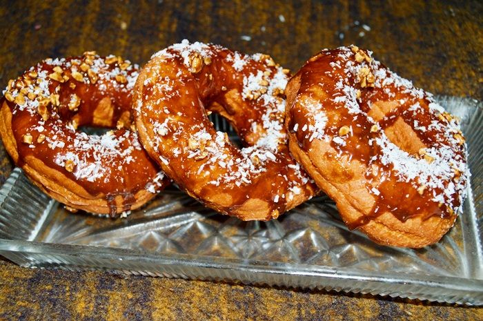 Oponki z czekoladą orzechową i kokosem