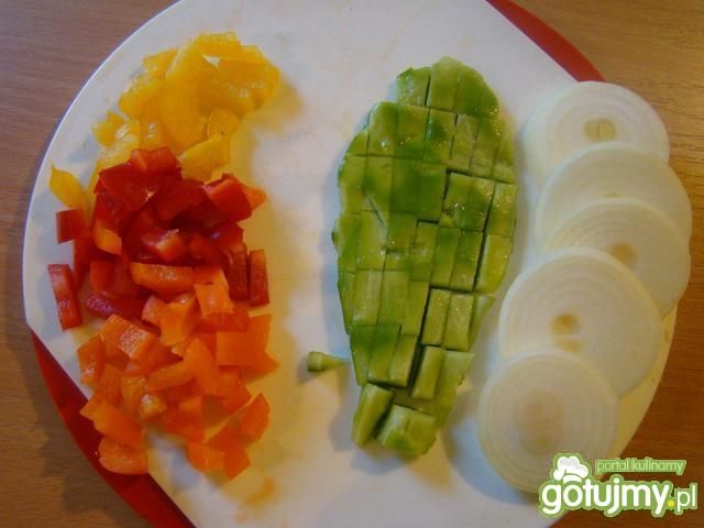 Opuncja z warzywami i jajkiem sadzonym