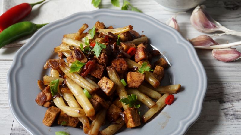 Orientalna fasolka z tofu 