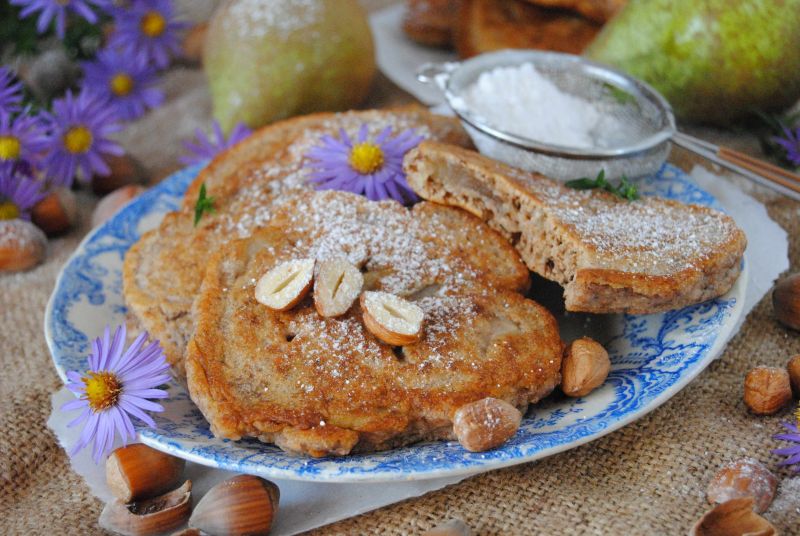 Orzechowo- gruszkowe racuchy