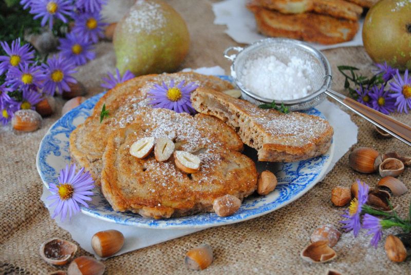 Orzechowo- gruszkowe racuchy