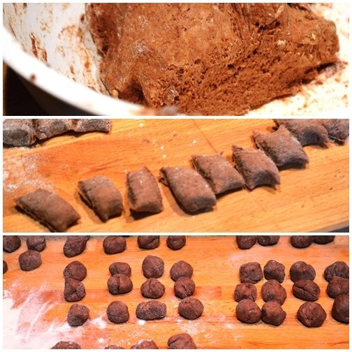 Orzeszki kakaowe z orzechową masą 