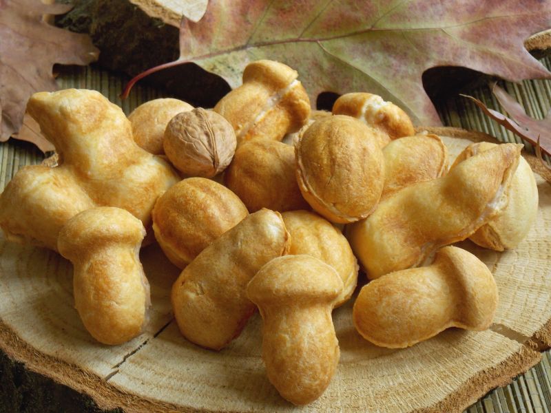 Orzeszki z masą orzechową