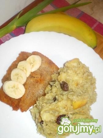 Ostre risotto z bananami i jabłkami