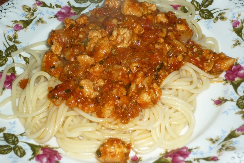 Ostre spaghetti z natką pietruszki Ostre spaghetti z natką pietruszki