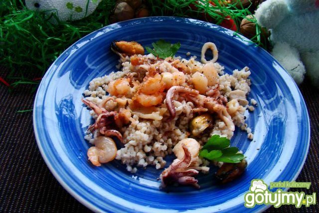 Owoce morza na aromatycznej kaszy  Owoce morza na aromatycznej kaszy