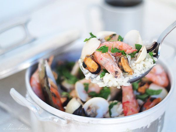 Owoce morza z ryżem  Owoce morza z ryżem