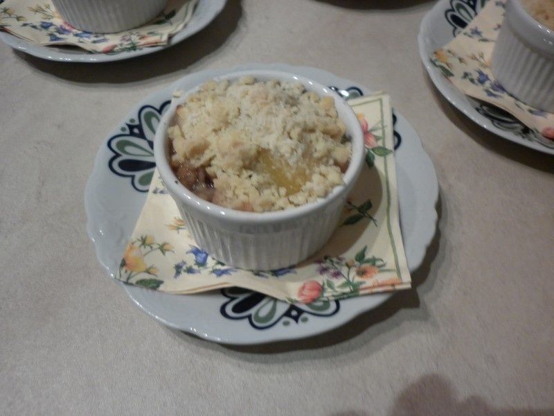 Owoce pod kruszonką zapiekane w kokilkach